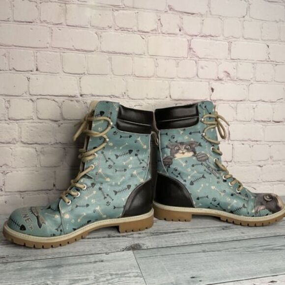 Blue Fishbone Lover Womens Boots‎ DOGO Vegan boots size 40 US 9 - Picture 7 of 13